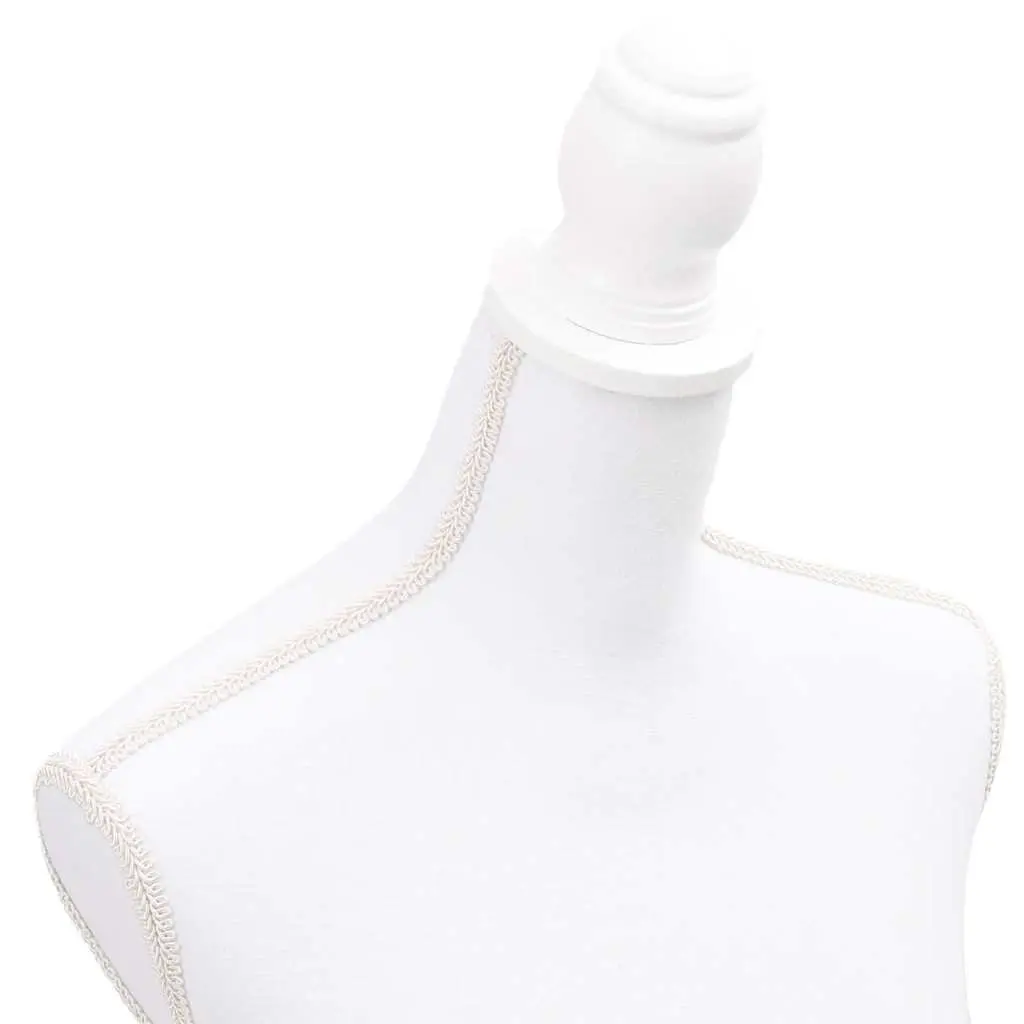 Ladies Dress Form Bust Display Mannequin Adjustable Height White Torso Stand