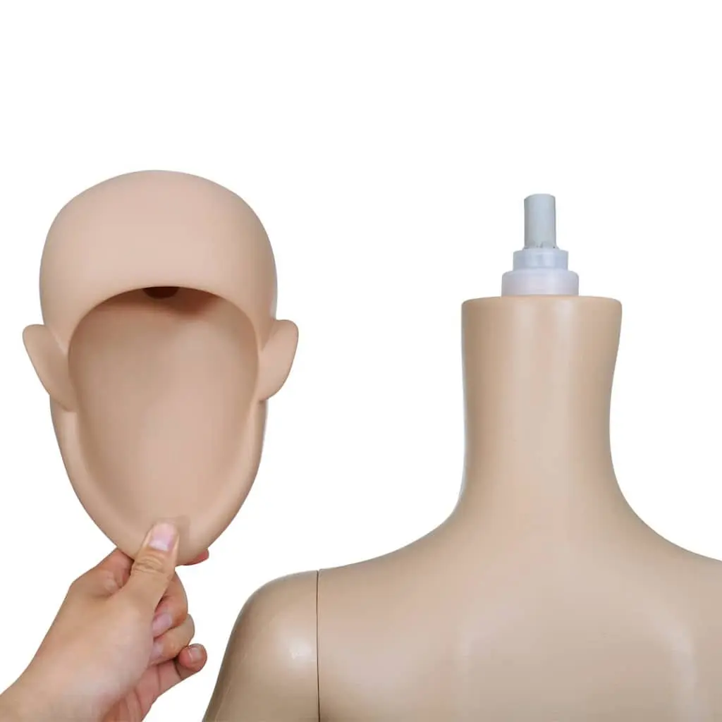 Women Full Body Mannequin Display Torso with Glass Base Stand Beige