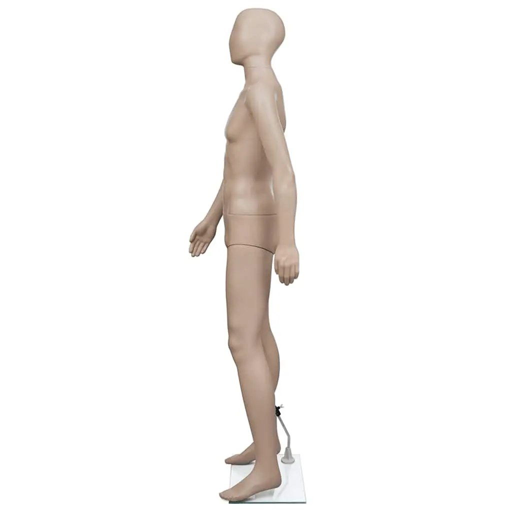 Full-Body Male Mannequin Display Beige 360° Rotatable Head Retail Clothing Dress