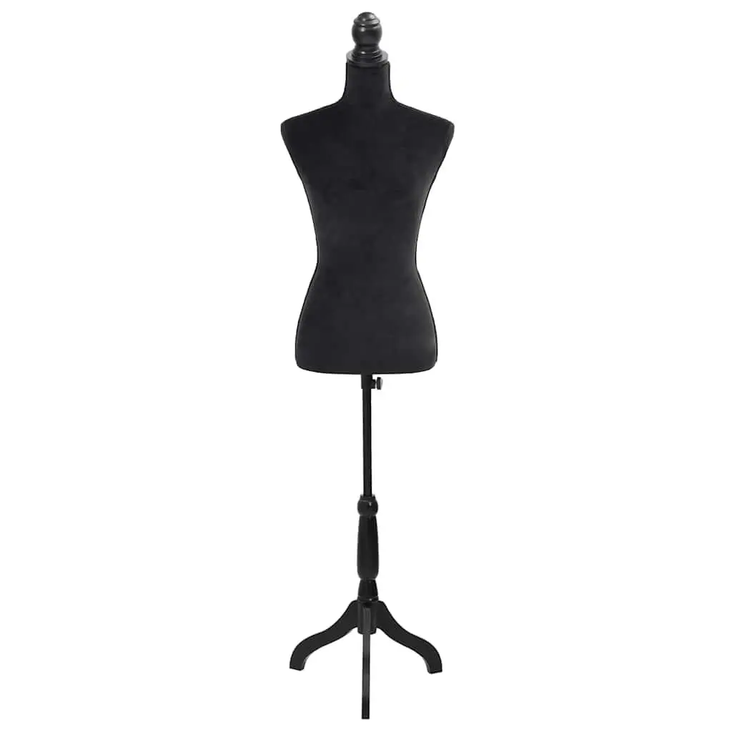 Black Female Dressmaker Dummy with Adjustable Torso