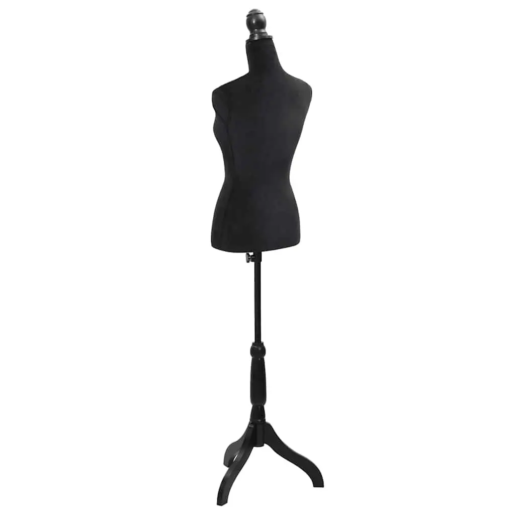 Black Female Dressmaker Dummy with Adjustable Torso