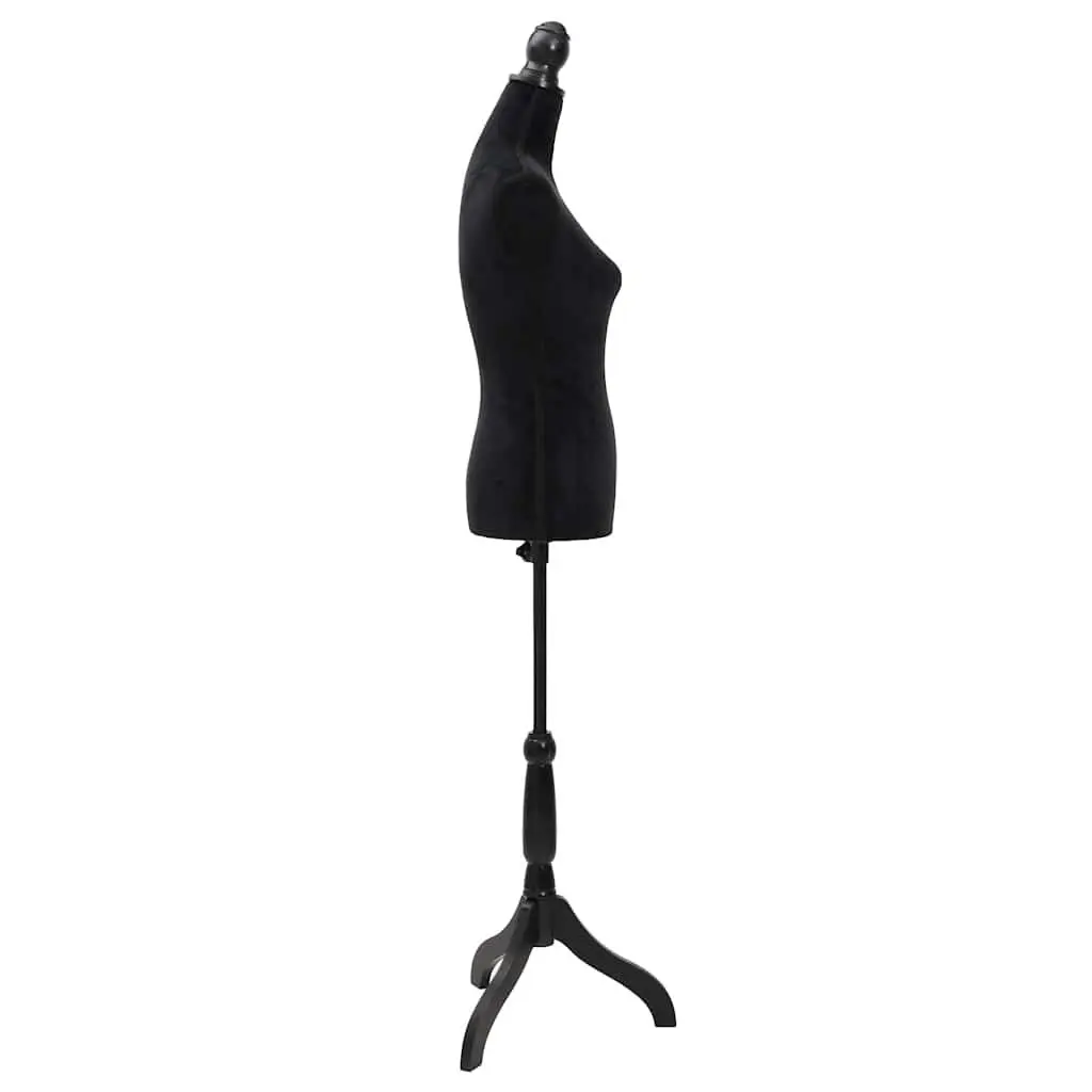 Black Female Dressmaker Dummy with Adjustable Torso