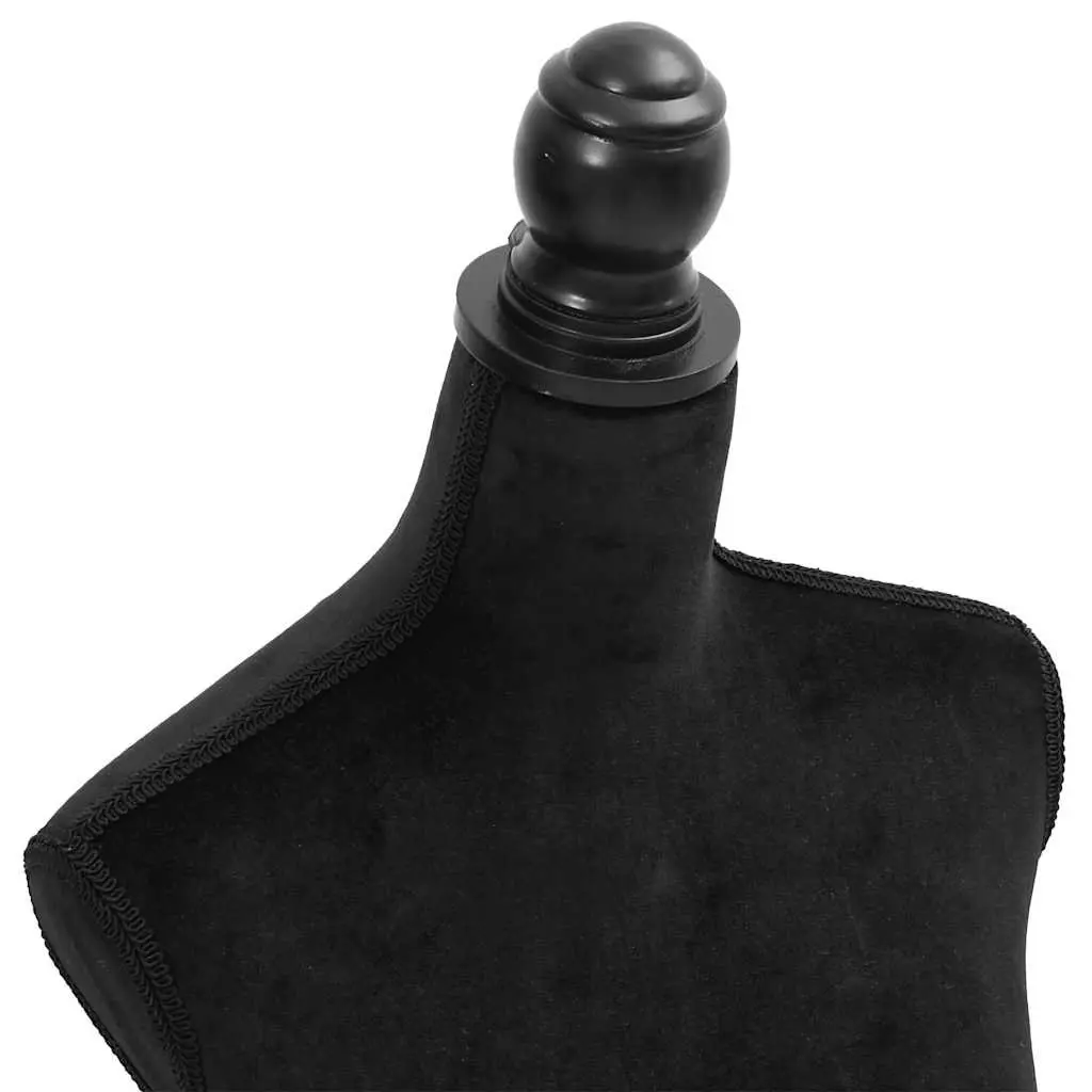 Black Female Dressmaker Dummy with Adjustable Torso