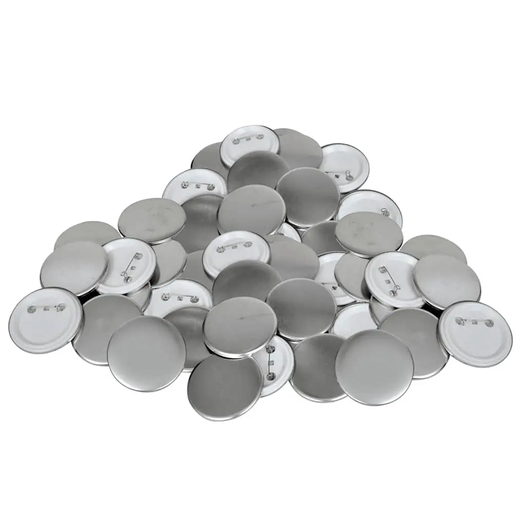 PinBack Button Parts 44mm DIY Badge Making Supplies 500 Pieces Silver