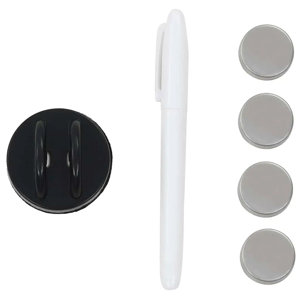 Magnetic Glass Dry Erase Board Wall Mounted 60x40cm Office Home