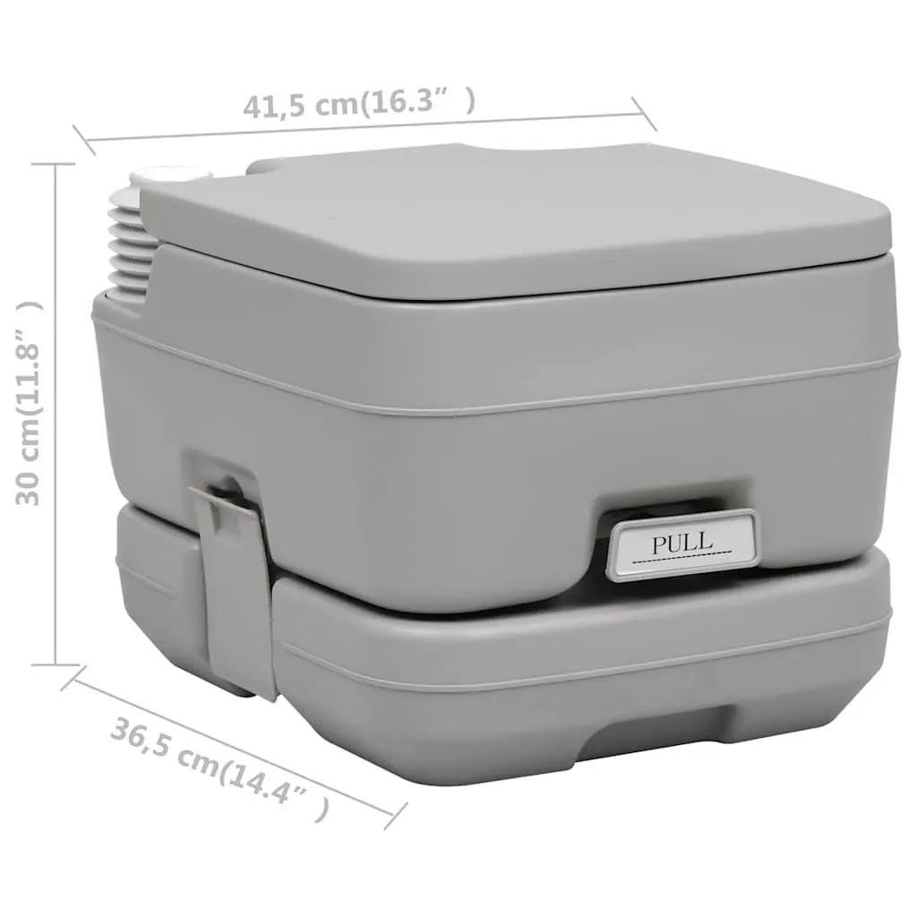 Portable Camping Toilet Grey Outdoor Caravan RV 10L Waste Water Tank Flush