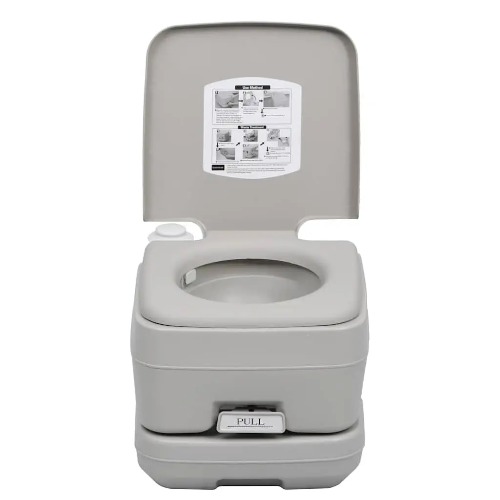 Portable Camping Toilet Grey Outdoor Caravan RV 10L Waste Water Tank Flush