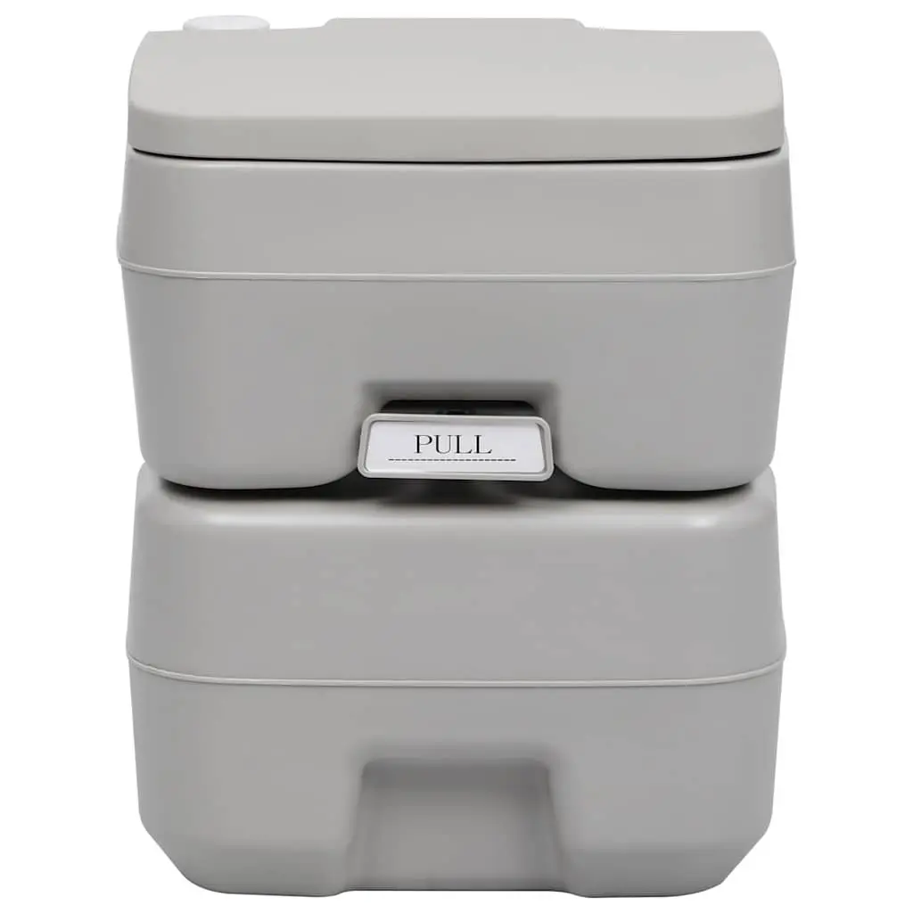 Portable Camping Toilet with Grey Finish