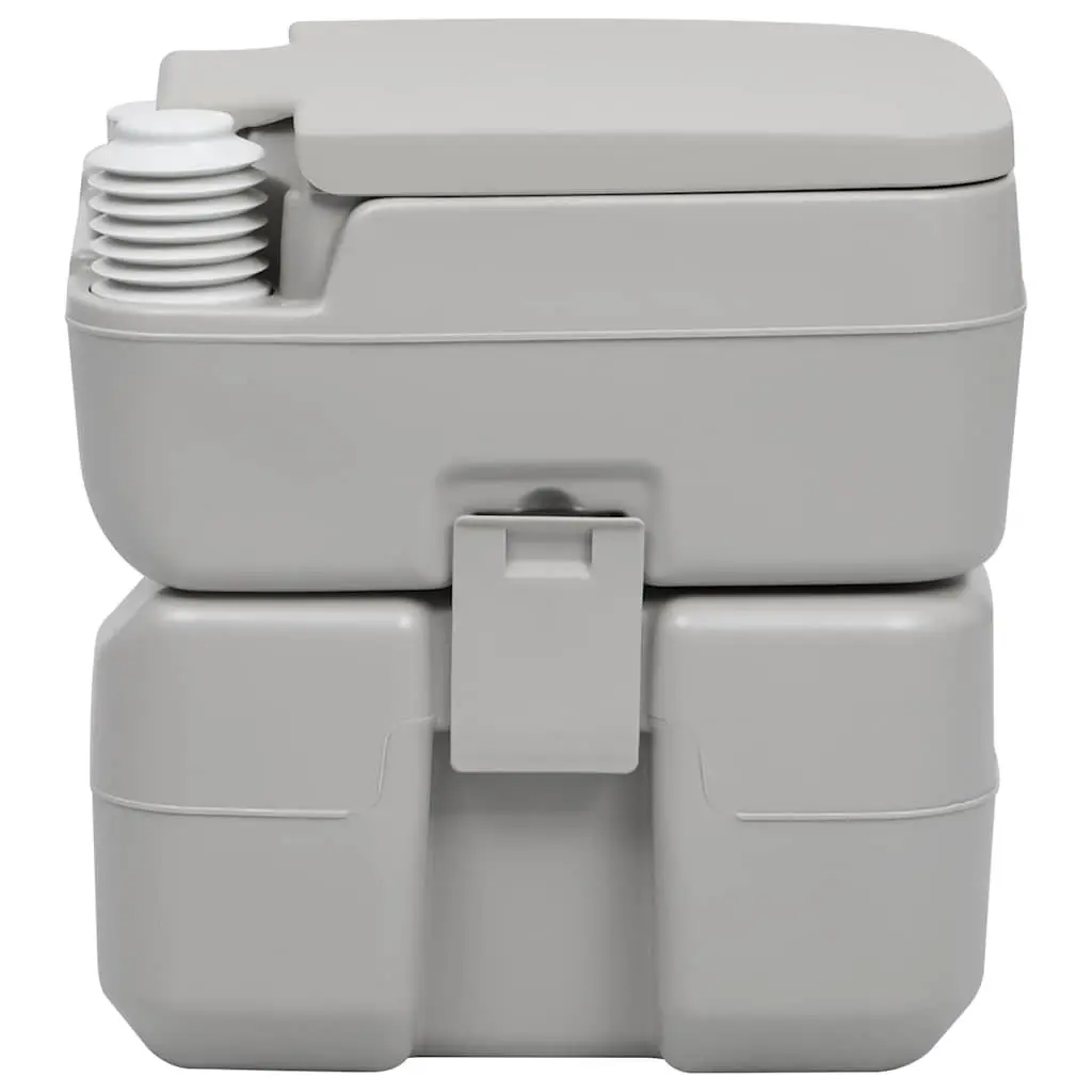 Portable Camping Toilet with Grey Finish
