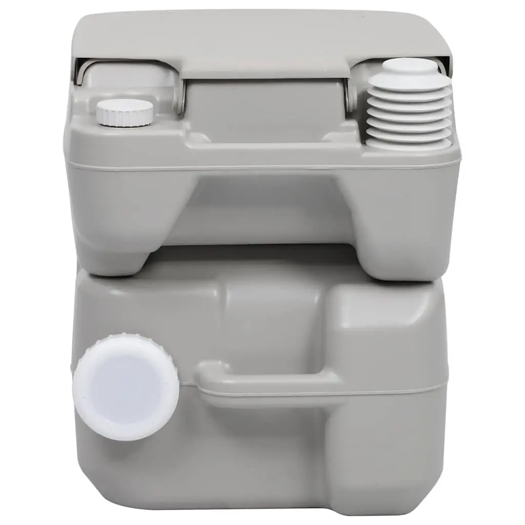 Portable Camping Toilet with Grey Finish