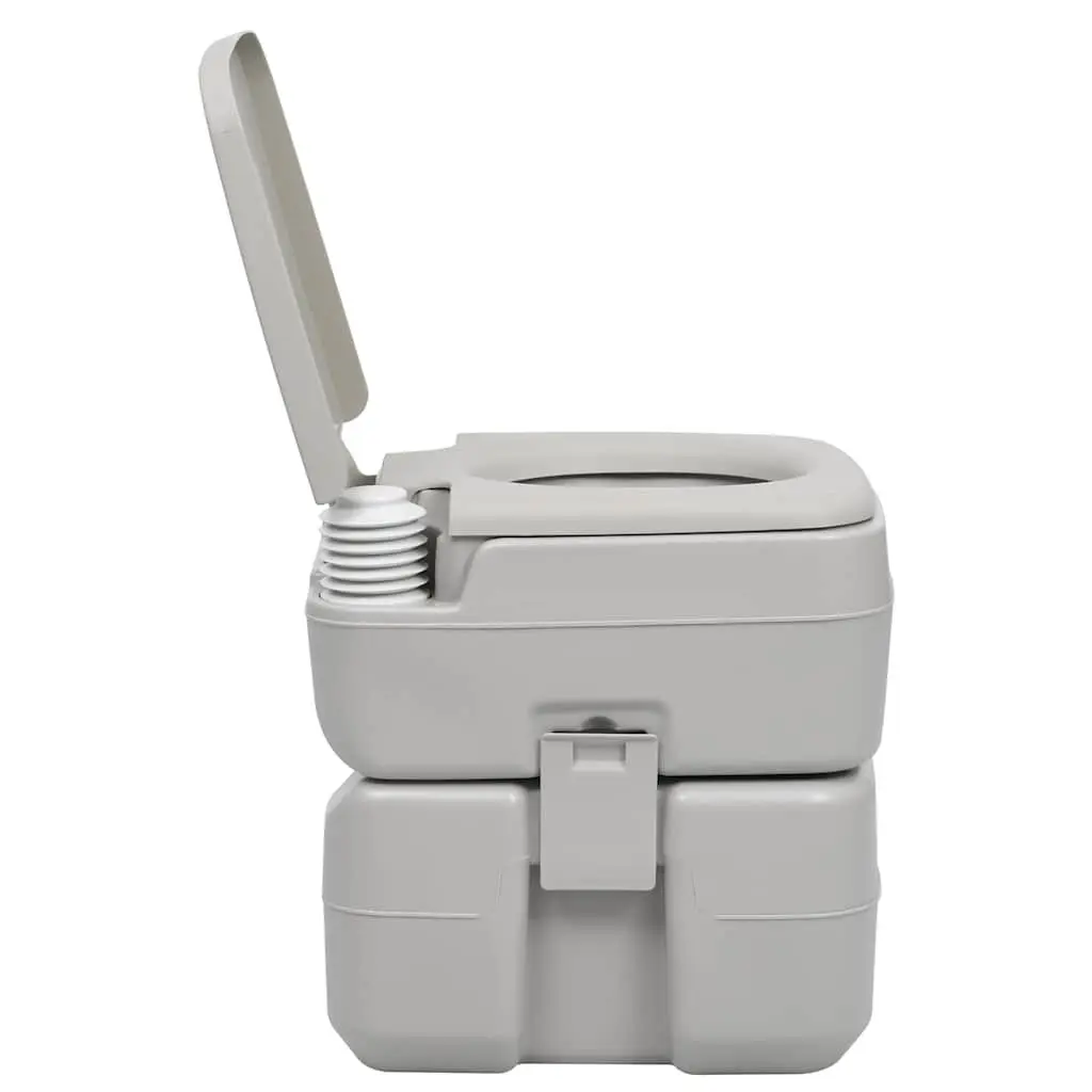 Portable Camping Toilet with Grey Finish