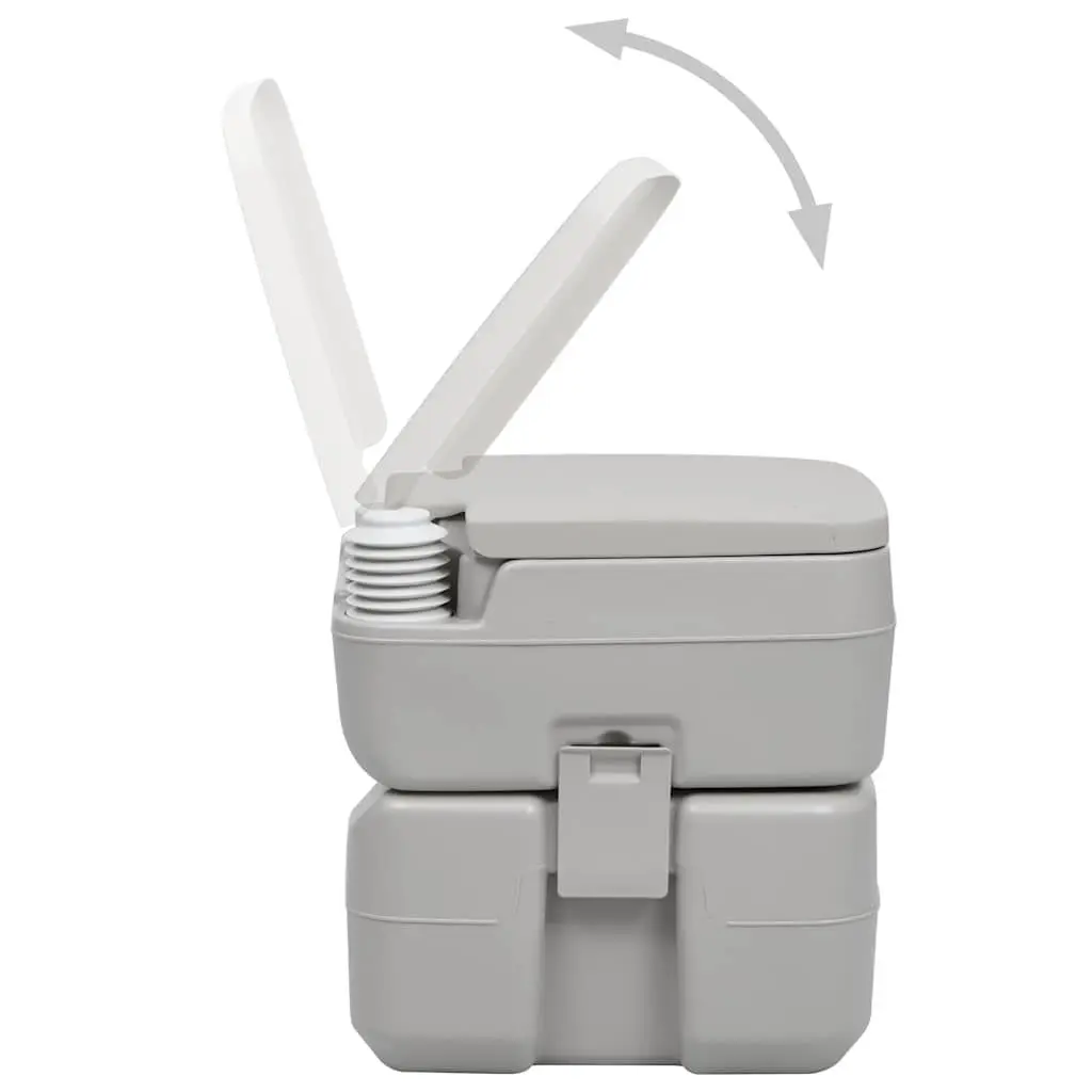 Portable Camping Toilet with Grey Finish