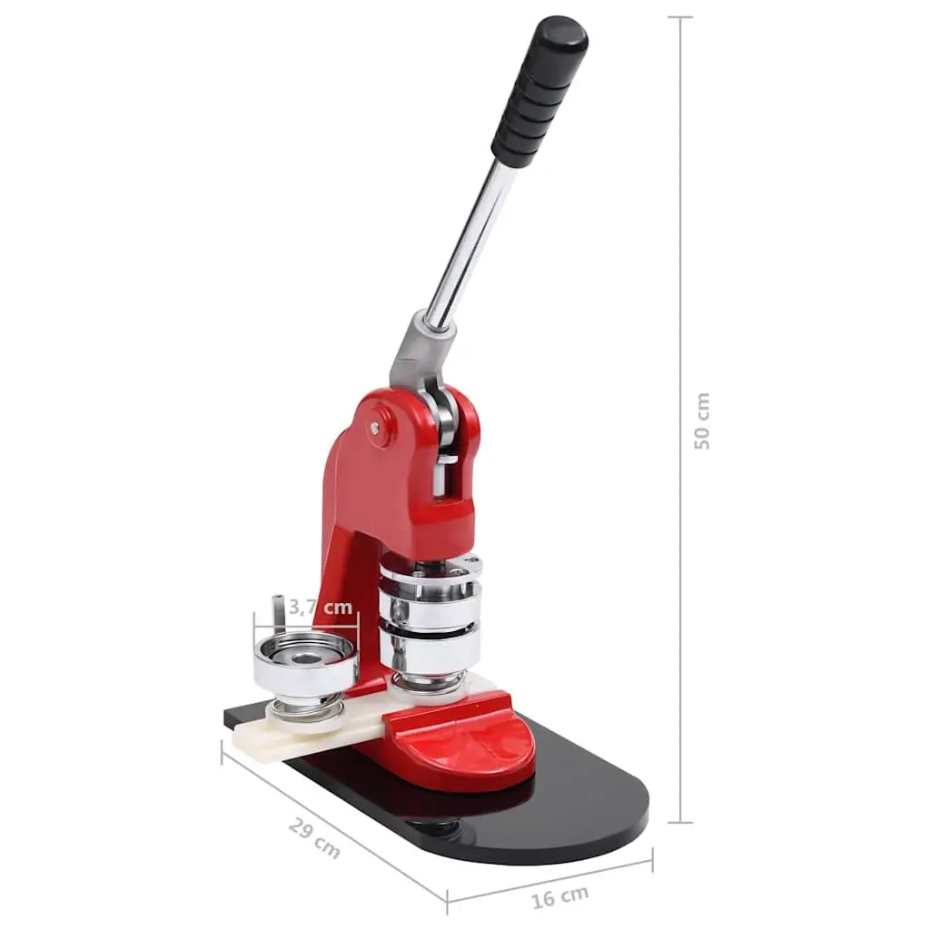 37mm Circle Cutter Button Maker Machine in Red