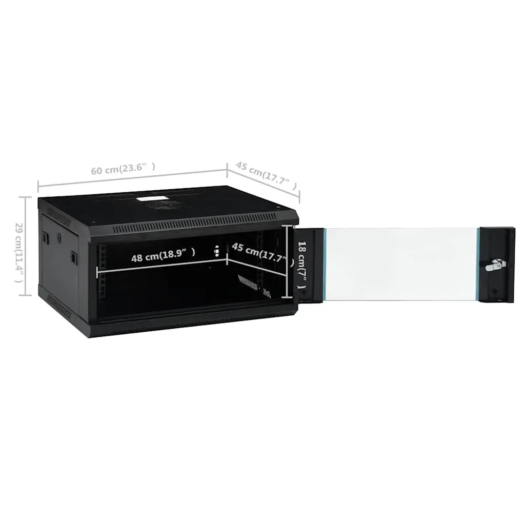 4U Wall Mounted Network Cabinet 19" Inch Rack Mount Server Equipment Storage