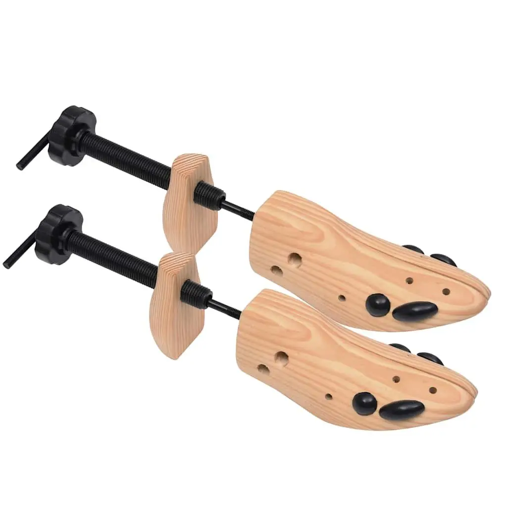 Wooden Shoe Trees for Size 41-46 Adjustable Stretchers for Moisture Absorbing and Shoe Shaping