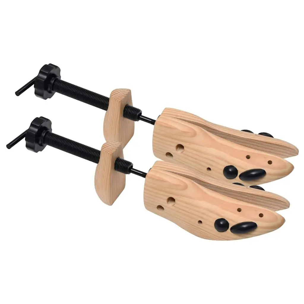 Wooden Shoe Trees for Size 41-46 Adjustable Stretchers for Moisture Absorbing and Shoe Shaping