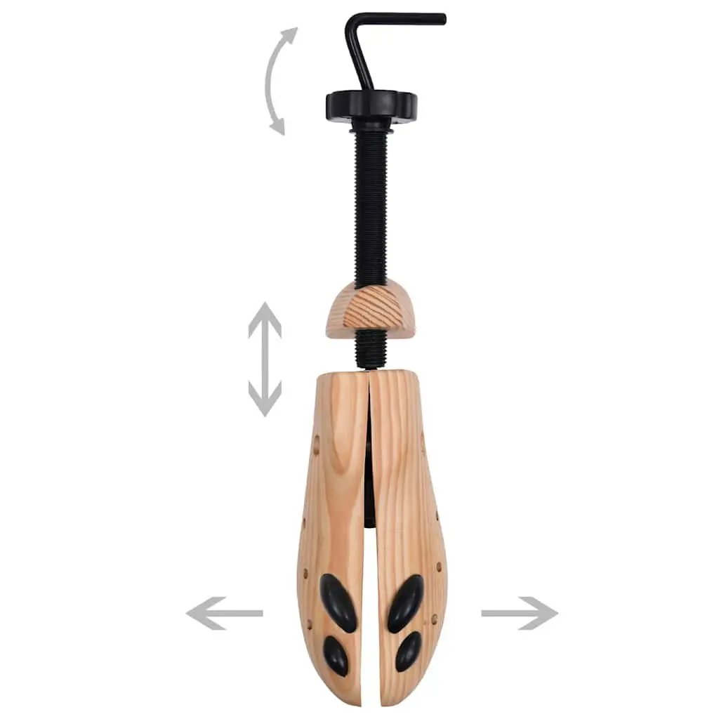 Wooden Shoe Trees for Size 41-46 Adjustable Stretchers for Moisture Absorbing and Shoe Shaping