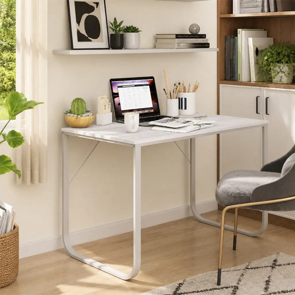 Computer Desk White Office 110x60x73cm