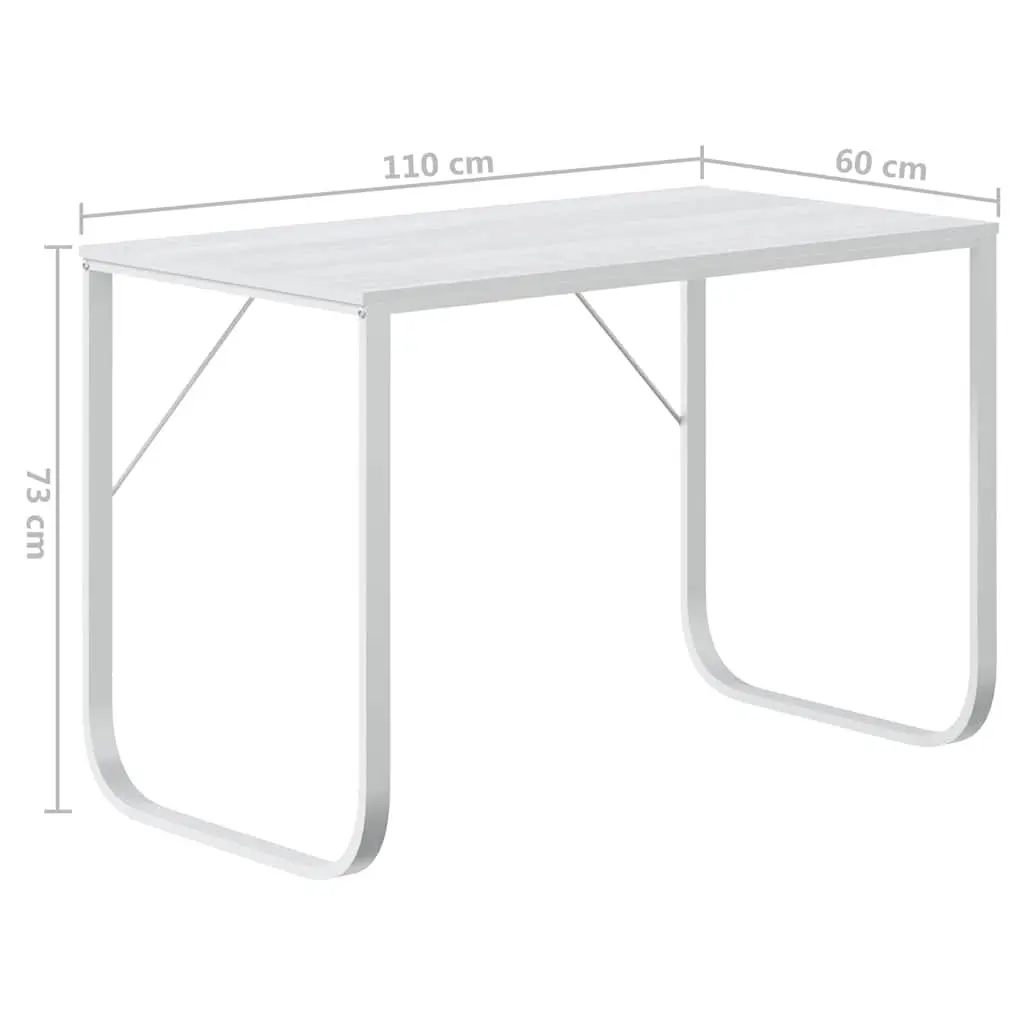 Computer Desk White Office 110x60x73cm