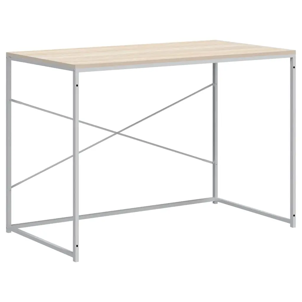 Computer Desk Writing Table Home Office Furniture Engineered Wood Metal Frame