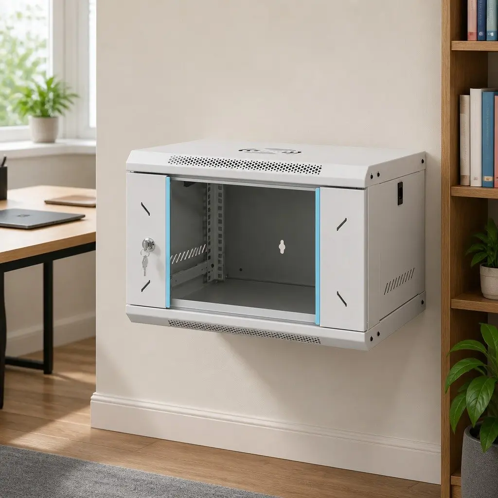 6U Network Cabinet with Cold-Rolled Steel Structure