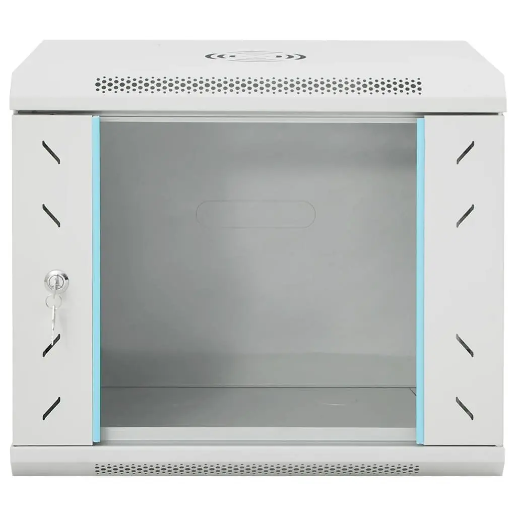 9U Wall Mounted Network Cabinet for Home Office Grey 53x40x45 cm