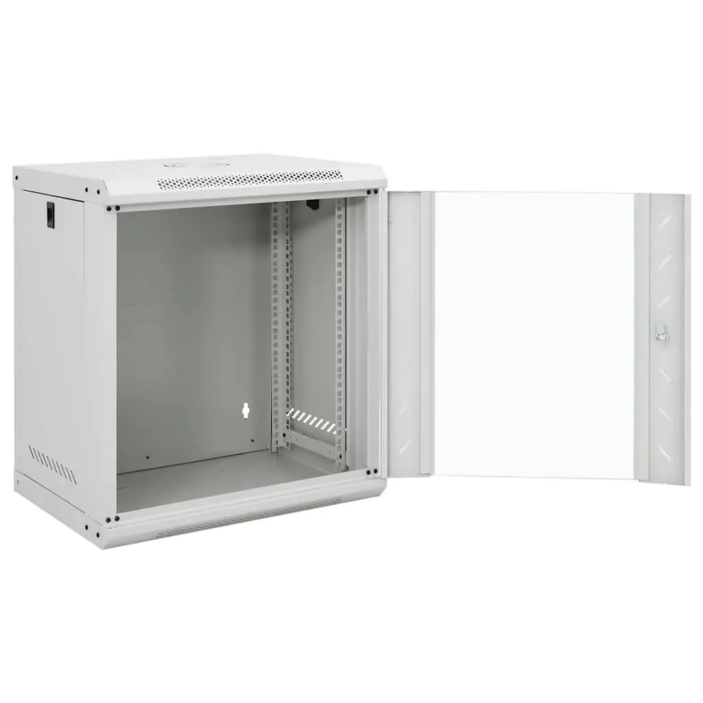 12U Wall Mounted Network Cabinet 19" IP20 53x40x60cm Server Data Rack Grey