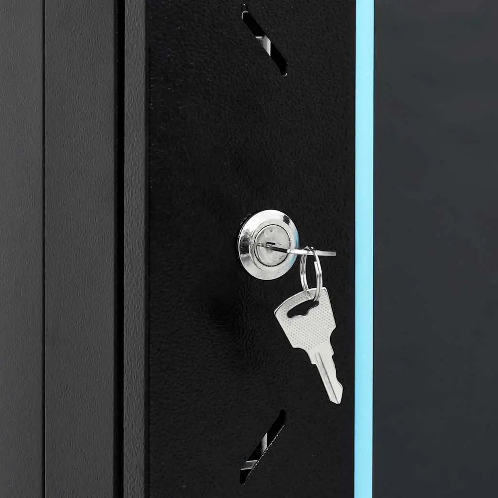 15U Network Cabinet Rack Mount Server Enclosure 19 Inch Black Cold Rolled Steel