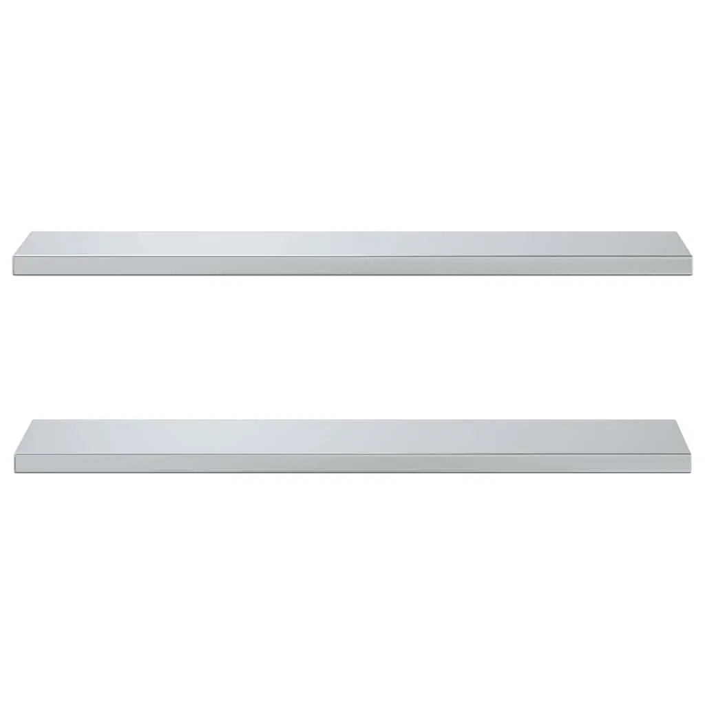 Wall Shelves Living Room Bedroom Office 100x23.5 cm Silver Stainless Steel Floating Storage Display