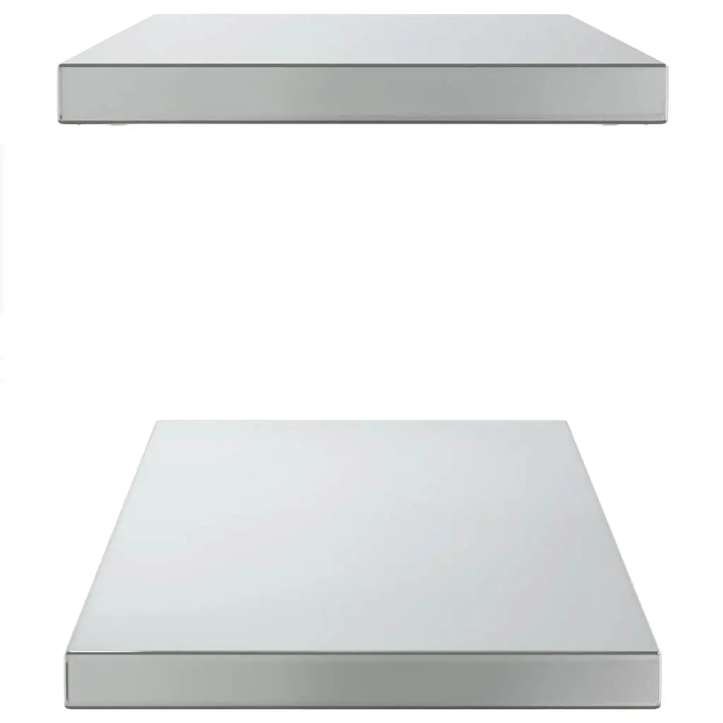 Wall Shelves Living Room Bedroom Office 75x30 cm Silver Stainless Steel Floating Shelves