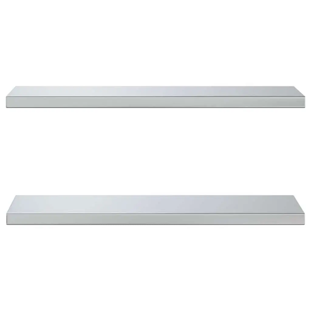 Wall Shelves for Living Room Bedroom Office 75x23.5 cm Silver Floating Shelf Storage Display Rack