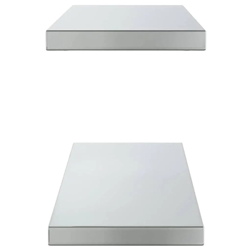 Wall Shelves for Living Room Bedroom Office 75x23.5 cm Silver Floating Shelf Storage Display Rack