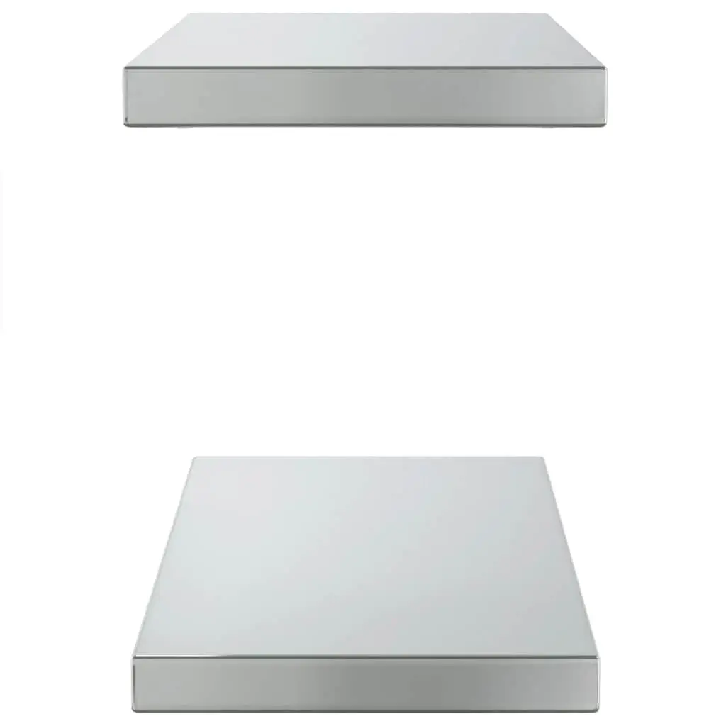 Wall Shelves 2 pcs 50x23.5 cm Silver