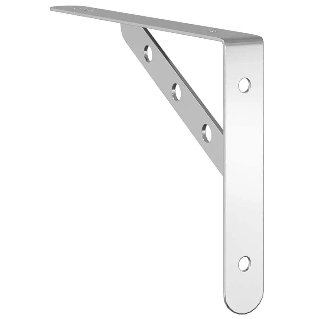 Shelf Brackets Wall Mount Stainless Steel 4 Piece