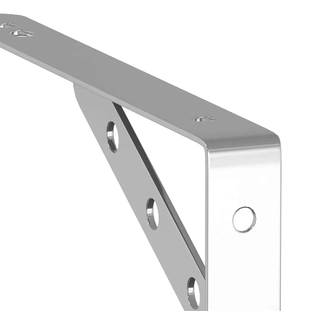 Shelf Brackets Wall Mount Stainless Steel 4 Piece