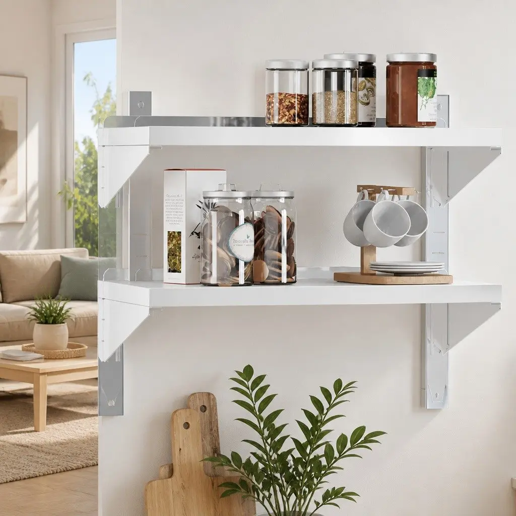 2-Tier Floating Wall Shelf