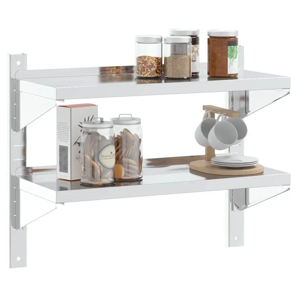 2-Tier Floating Wall Shelf