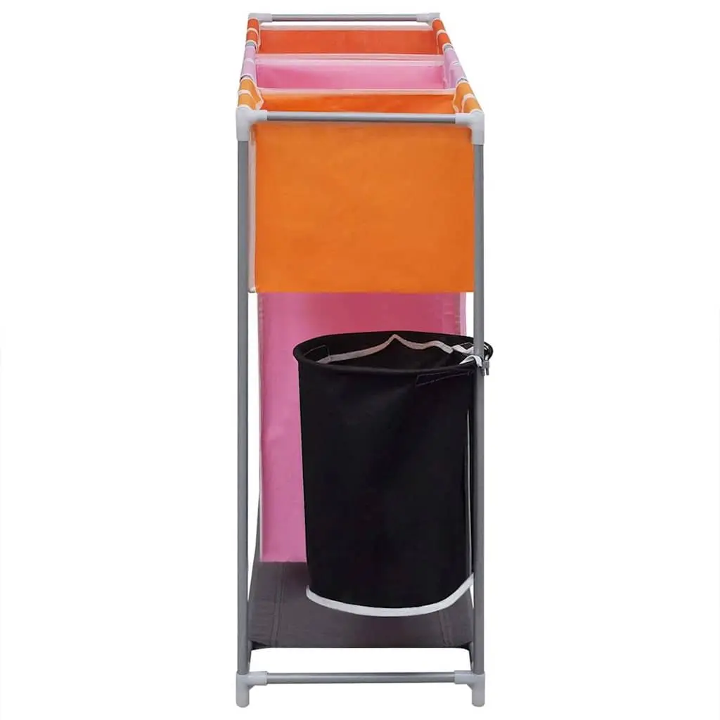 3-Section Laundry Sorter Hamper with Washing Bin Multicolour Organiser 2 Pack