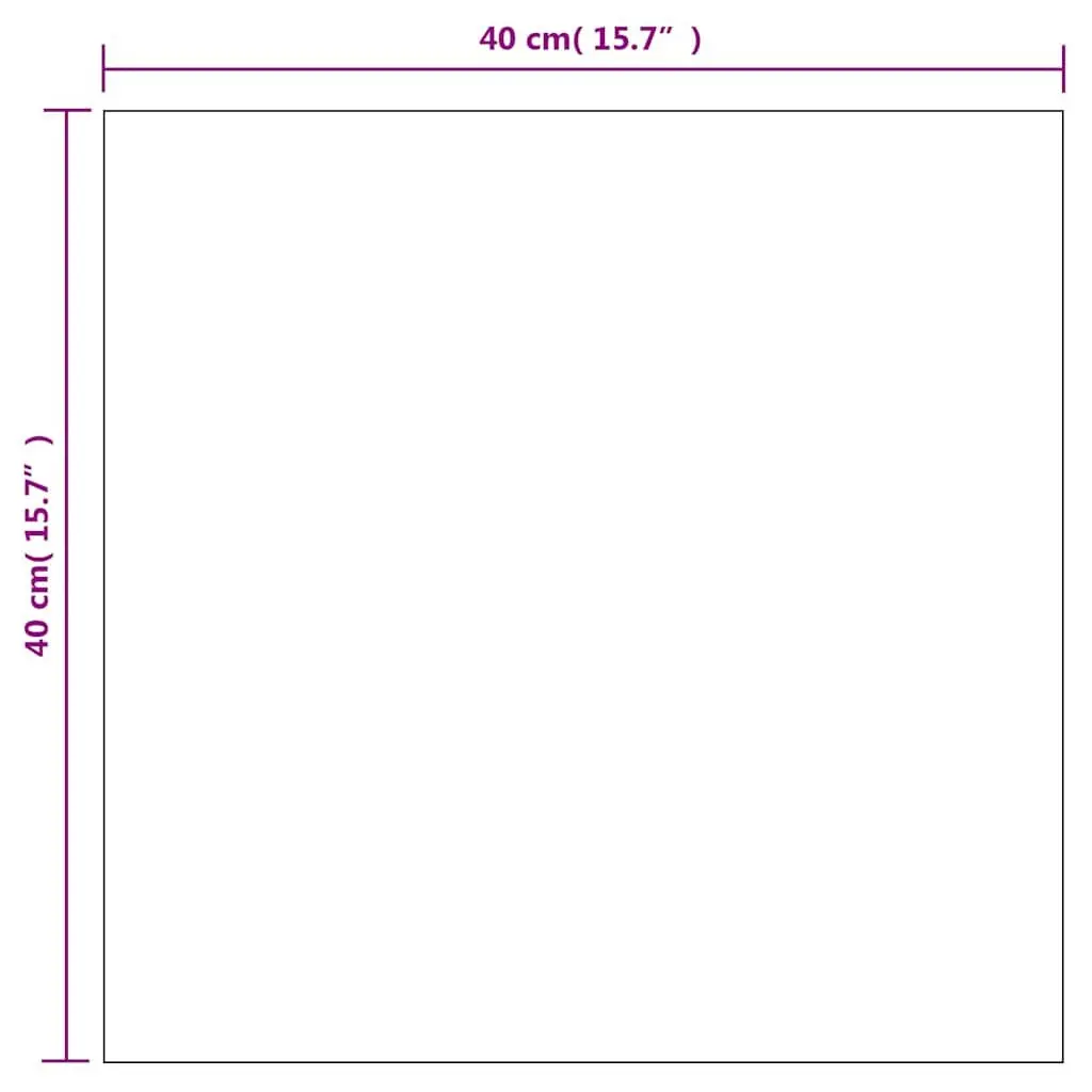 Square Wall Mirror 40x40 cm Silver Glass Home Decor Living Room Bedroom Set of 2