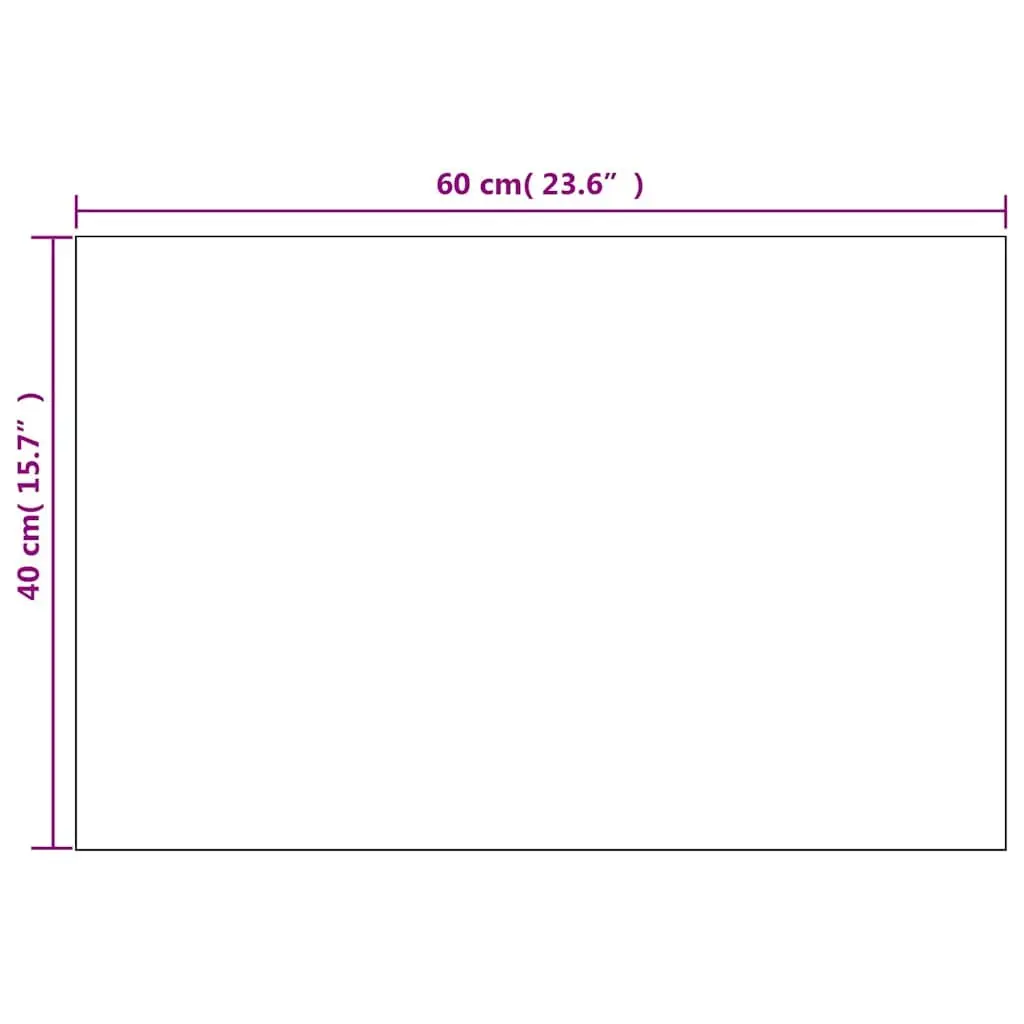 Rectangular Wall Mirror 60 x 40 cm, Glass, Silver, 2 pcs
