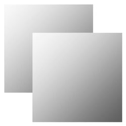 Square Wall Mirror 60x60 cm - Silver Glass, 2 Pieces