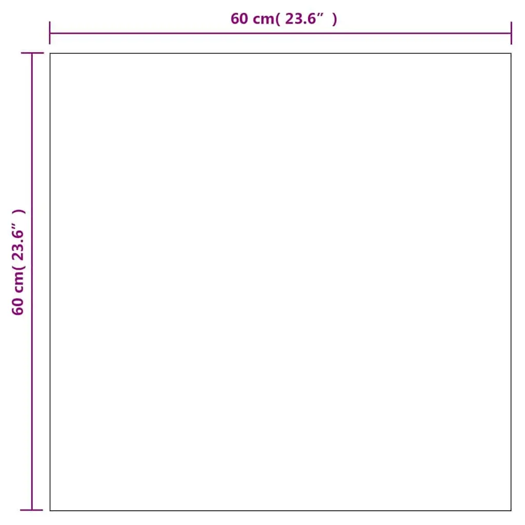 Square Wall Mirror 60x60 cm Silver Glass Reflective Home Decor Living Room 2 Piece
