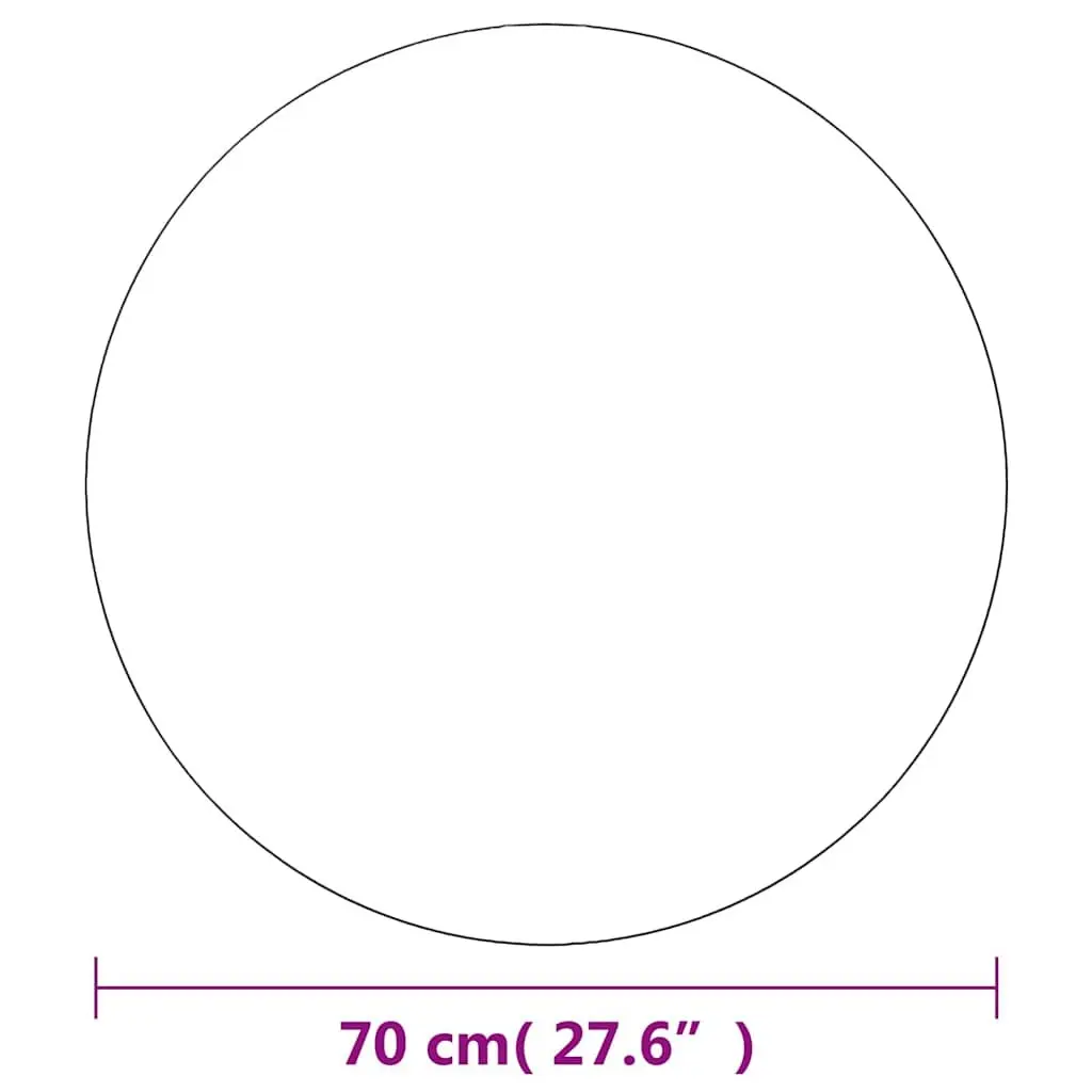 70 cm Round Silver Wall Mirrors, Set of 2