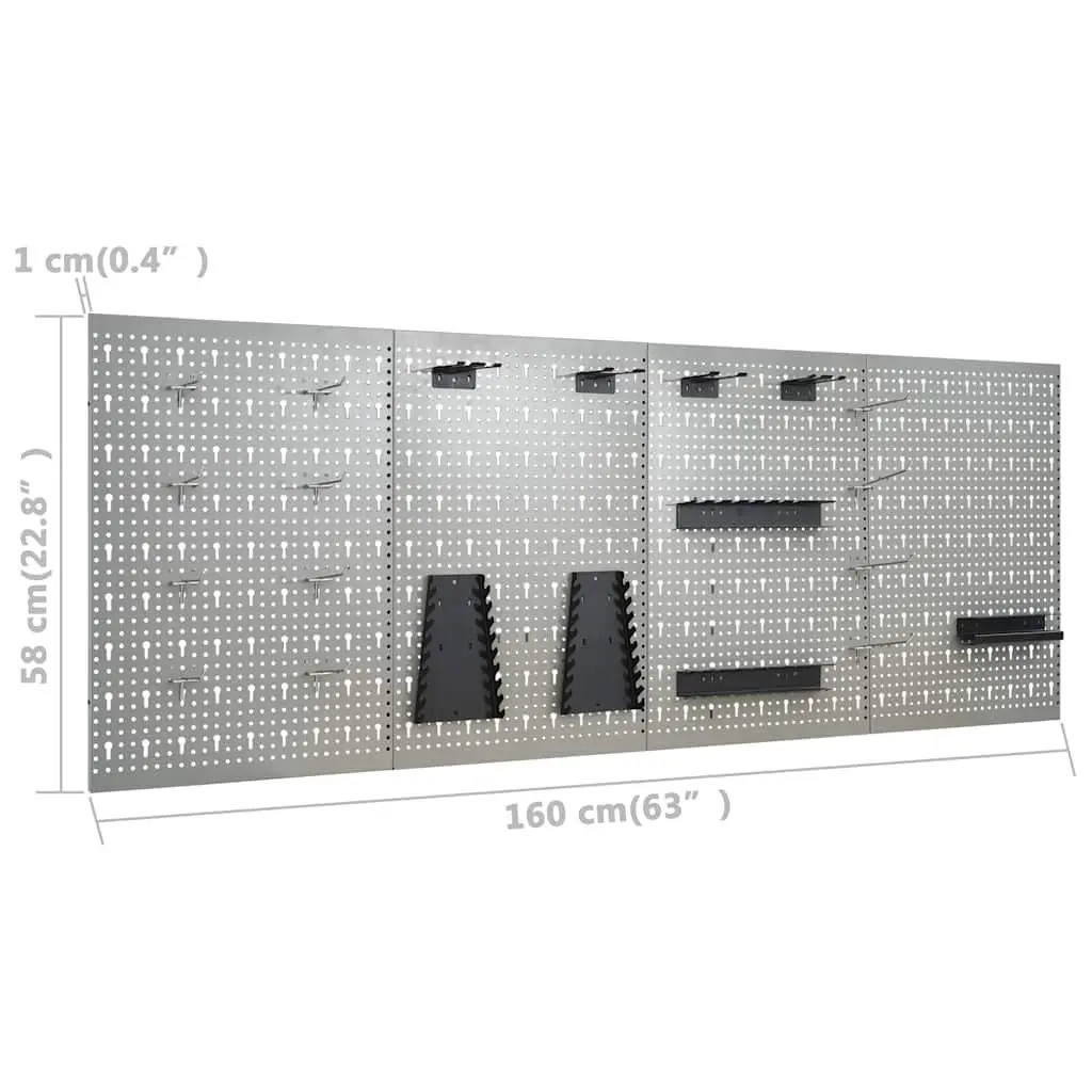 Workbench and Wall Panels Tool Storage for Workshop and Garage Heavy Duty Black