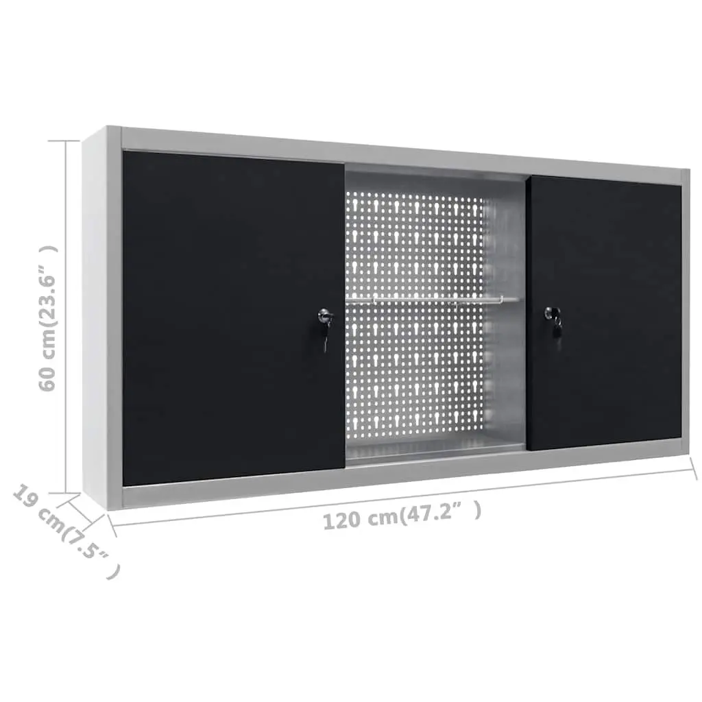 Workbench Storage System for Workshop and Garage 3 Wall Panels 1 Cabinet 500kg Capacity