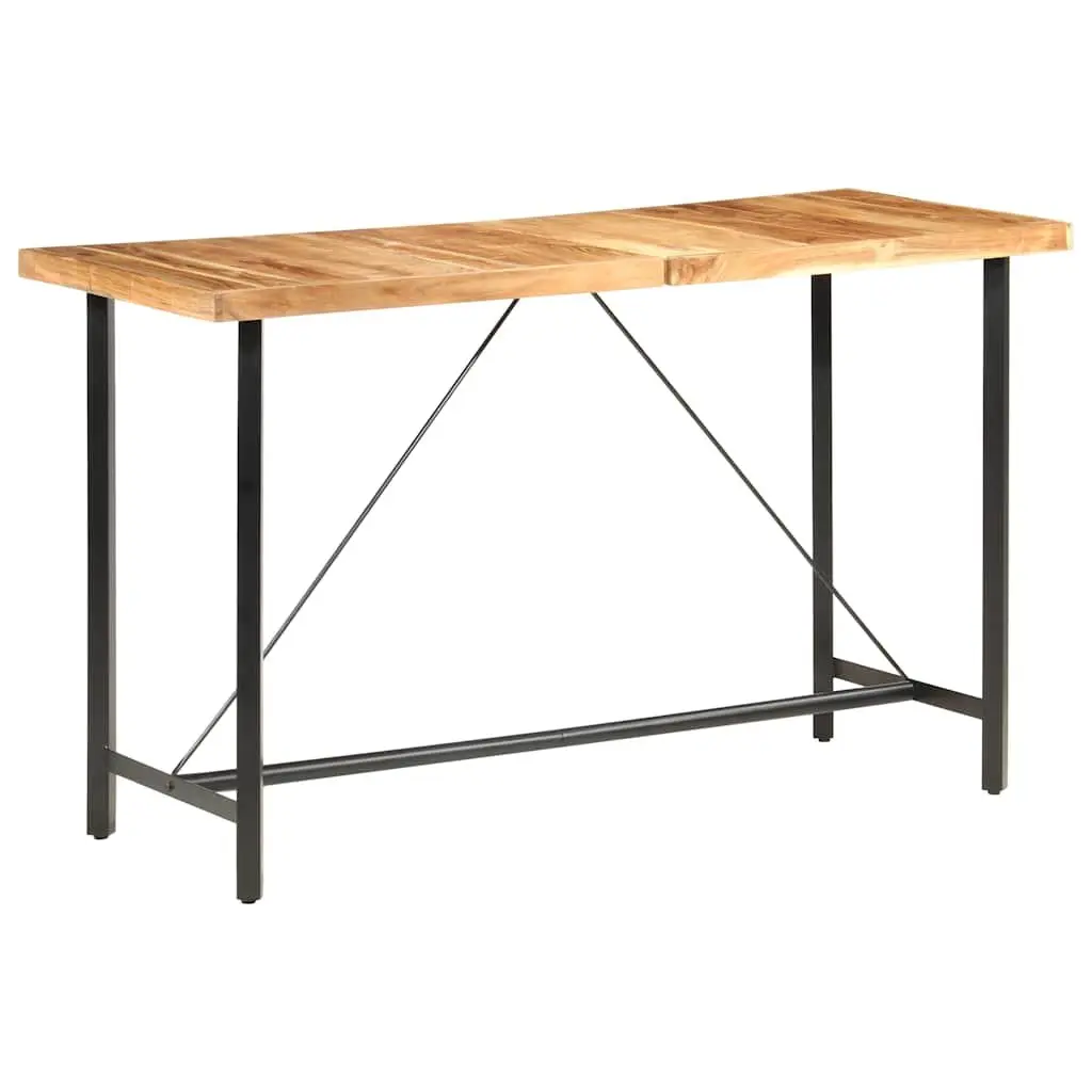 9 Piece Bar Set for Kitchen Dining Solid Wood Industrial Style