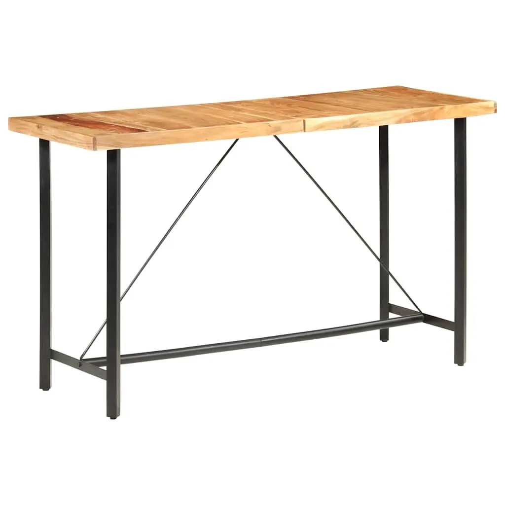 9 Piece Bar Set for Kitchen Dining Solid Wood Industrial Style