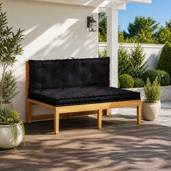 Pallet Floor Cushions - 2 Black Cotton Cushions for Versatility
