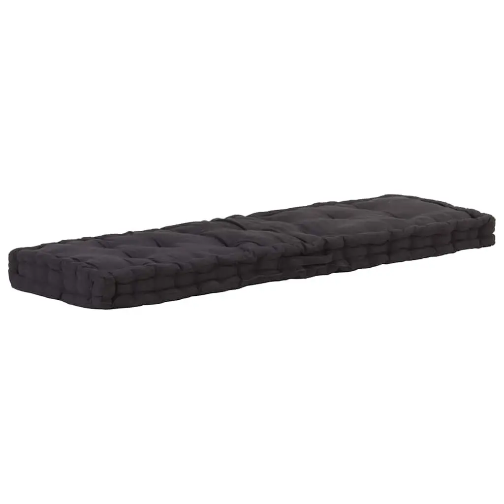Pallet Floor Cushions Indoor Outdoor Black Cotton 2 Piece