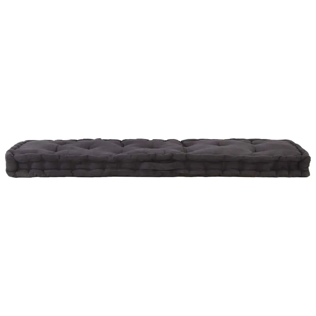 Pallet Floor Cushions Indoor Outdoor Black Cotton 2 Piece